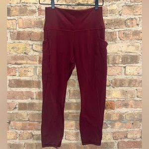 Lululemon align, 23 inch with pockets, merlot color